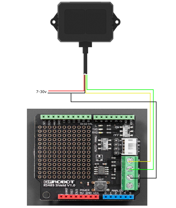 TF02-i ToF Single-Point Ranging Sensor Connection